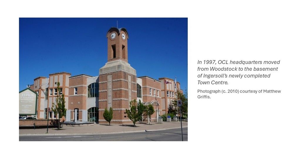 Photo of Ingersoll Town Centre building, 2010.