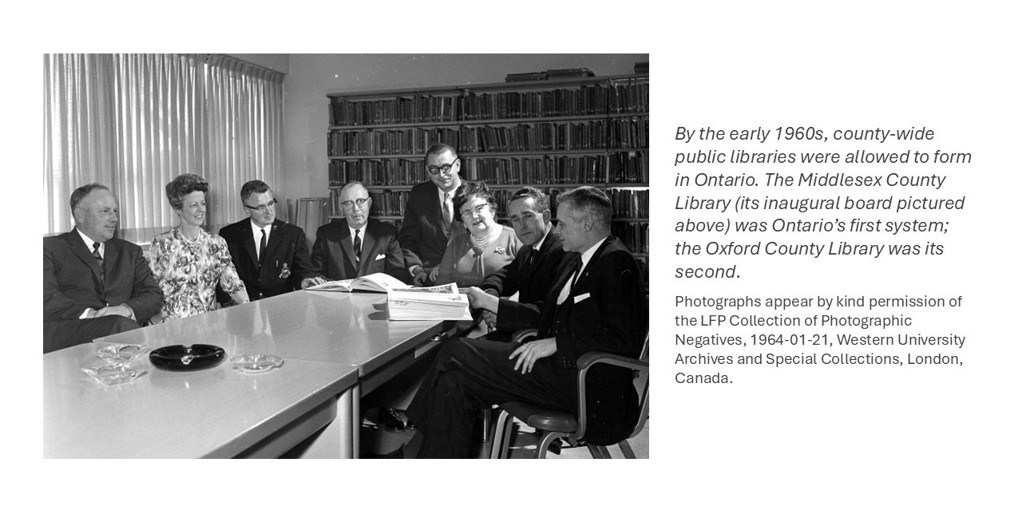 Photo of the Middlesex County Library board, January 1964.